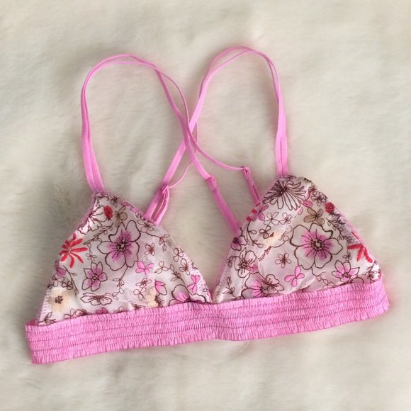 Aerie Embroidered Triangle Bralette NWT - Picture 5 of 8